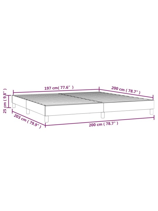 Rám postele šedá 200 x 200 cm umělá kůže