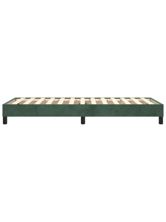 Rám postele bez matrace tmavě zelená 80 x 200 cm samet