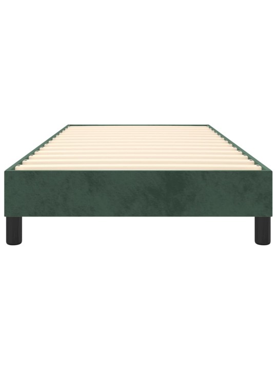 Rám postele bez matrace tmavě zelená 90 x 200 cm samet