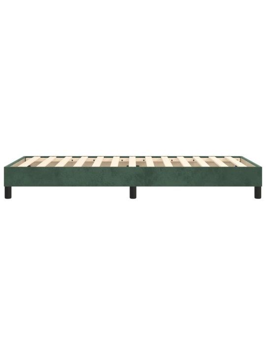 Rám postele bez matrace tmavě zelená 90 x 200 cm samet