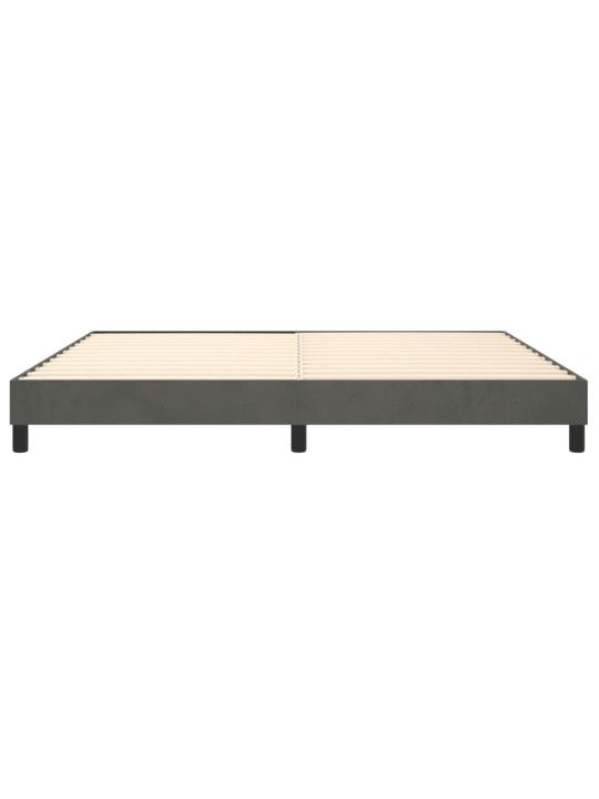 Rám postele bez matrace tmavě šedý 200 x 200 cm samet