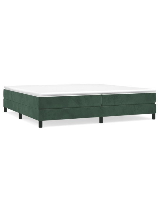Rám postele bez matrace tmavě zelená 200 x 200 cm samet