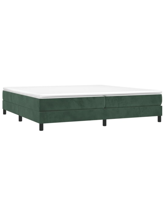 Rám postele bez matrace tmavě zelená 200 x 200 cm samet