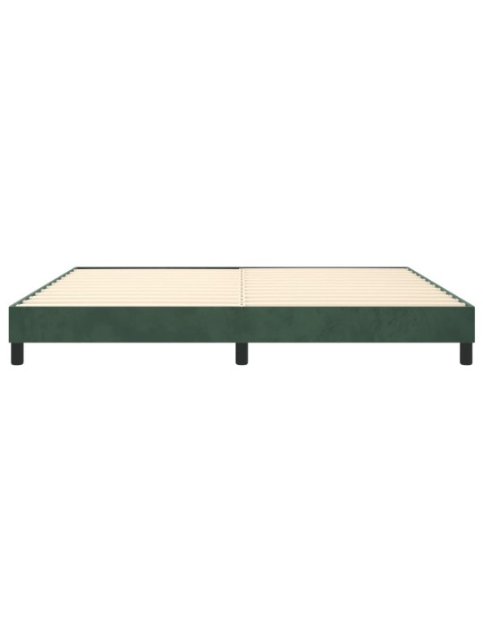 Rám postele bez matrace tmavě zelená 200 x 200 cm samet