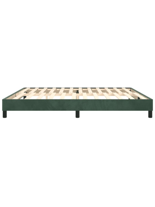 Rám postele bez matrace tmavě zelená 200 x 200 cm samet