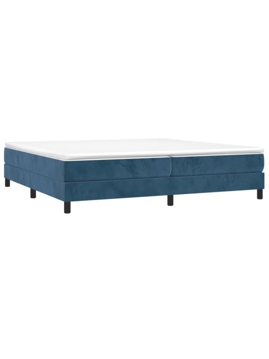 Rám postele bez matrace tmavě modrý 200x200 cm samet