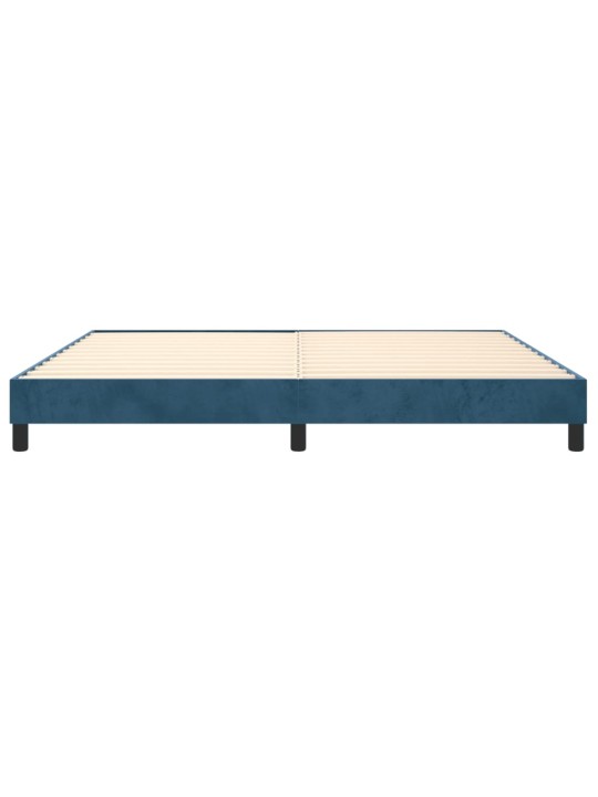 Rám postele bez matrace tmavě modrý 200x200 cm samet