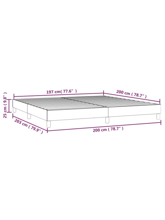 Rám postele růžový 200 x 200 cm samet