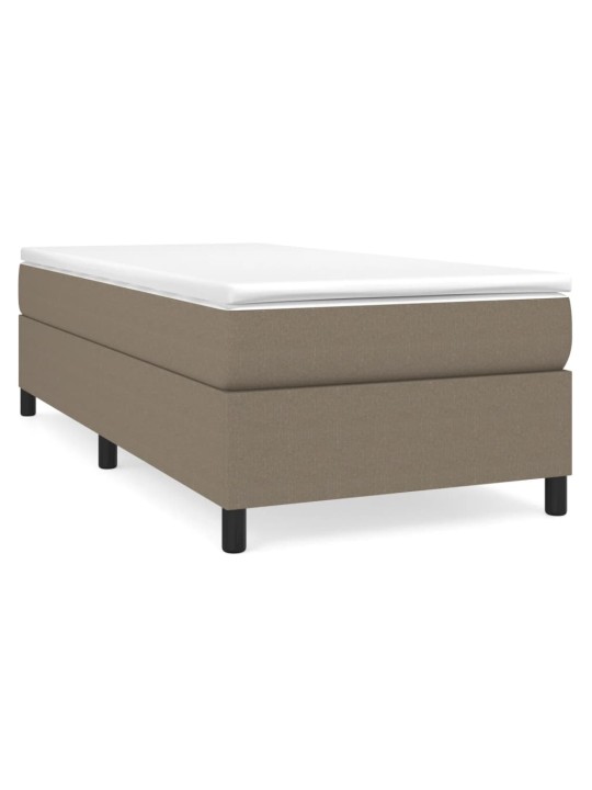 Rám postele bez matrace taupe 100 x 200 cm textil