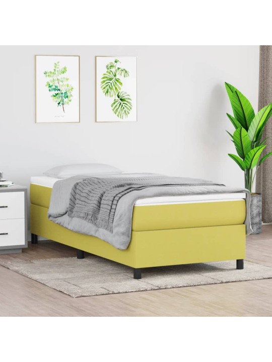 Rám postele bez matrace zelený 100x200 cm textil