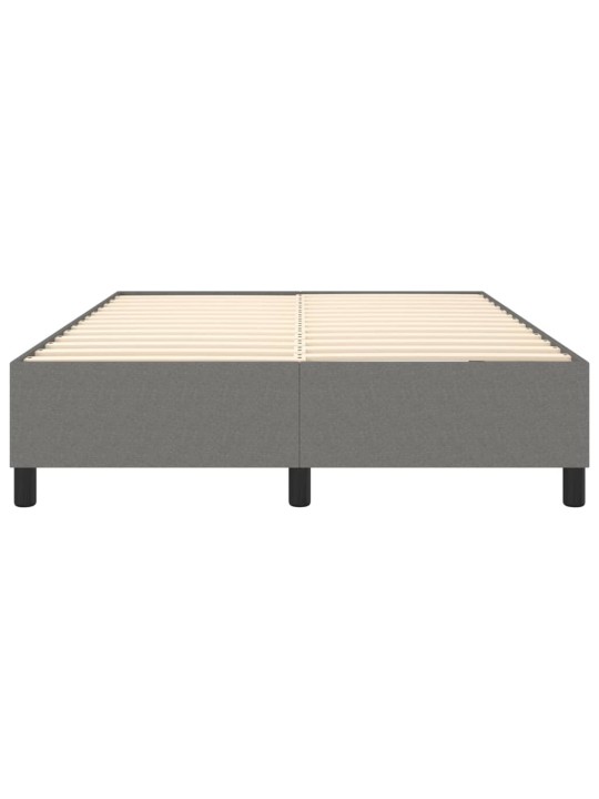 Rám postele bez matrace tmavě šedý 140 x 190 cm textil