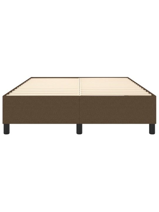 Rám postele bez matrace tmavě hnědý 140 x 190 cm textil