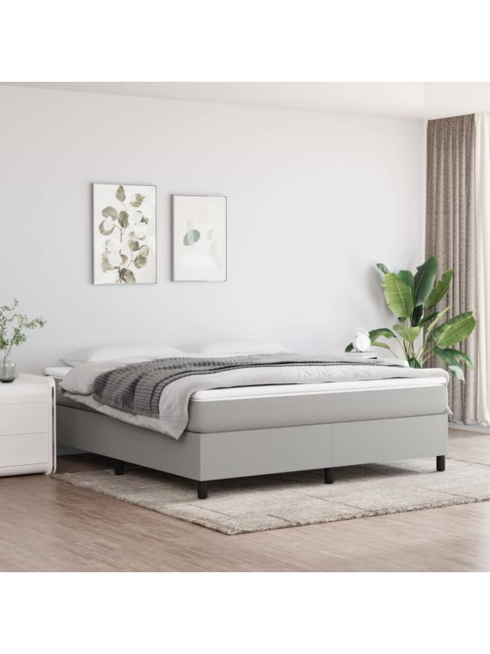 Rám postele bez matrace světle šedý 180 x 200 cm textil