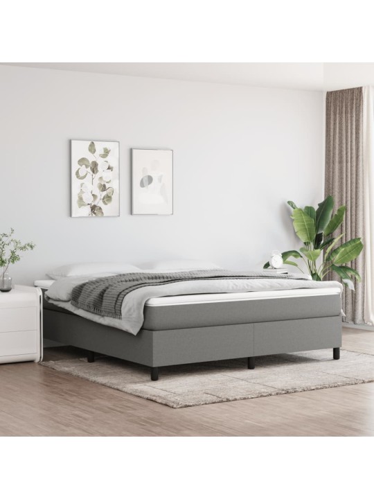 Rám postele bez matrace tmavě šedý 180 x 200 cm textil