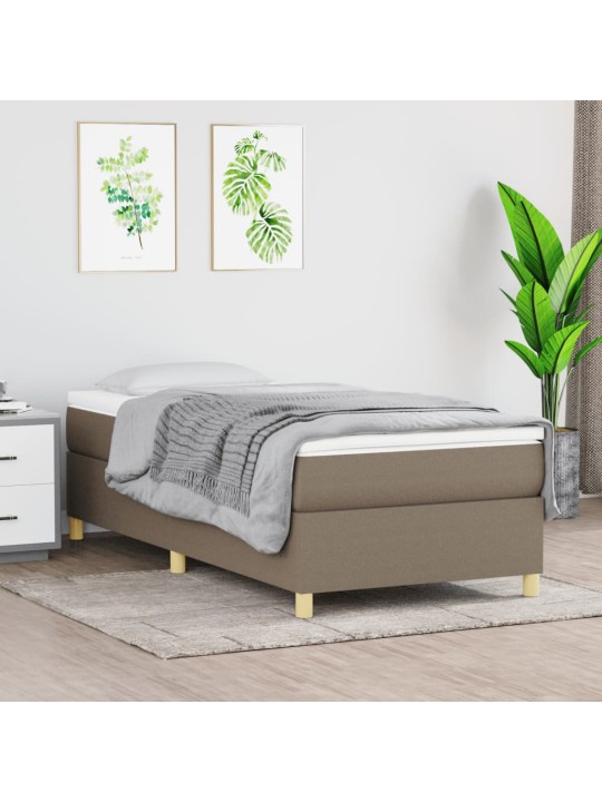Rám postele bez matrací taupe 80x200 cm textil