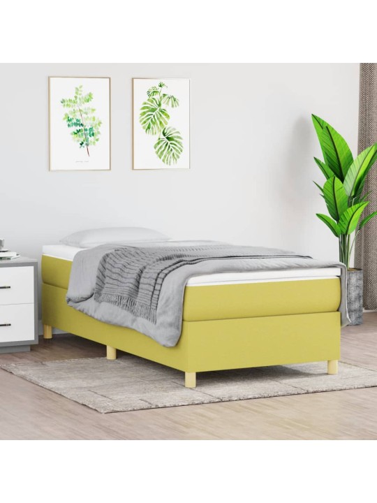 Rám postele bez matrace zelený 100x200 cm textil