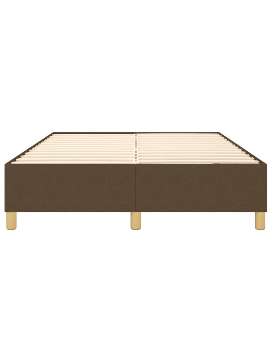 Rám postele bez matrace tmavě hnědý 140 x 190 cm textil