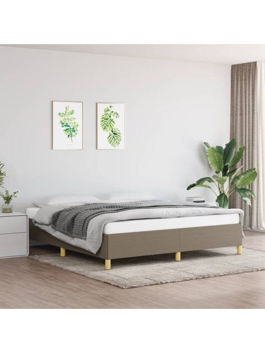 Rám postele bez matrace taupe 160 x 200 cm textil