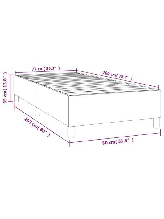 Rám postele černý 80 x 200 cm umělá kůže
