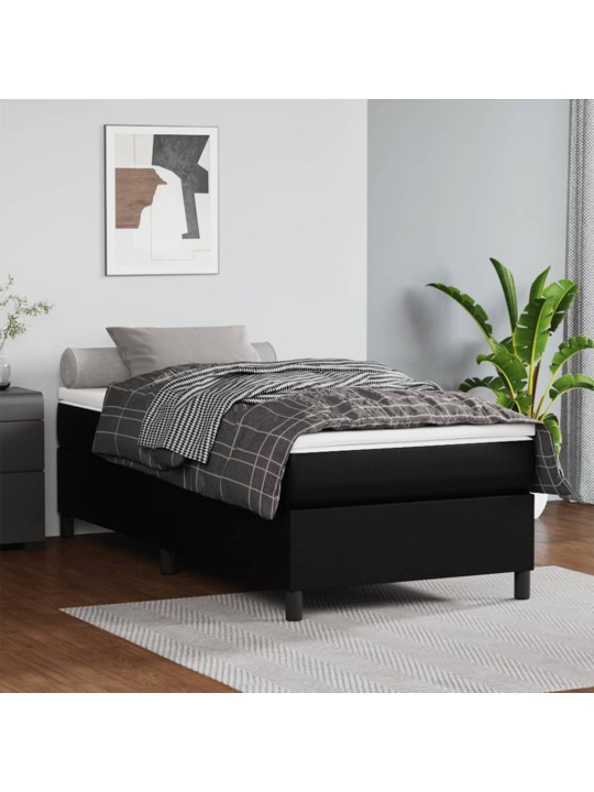 Rám postele černý 90 x 190 cm umělá kůže