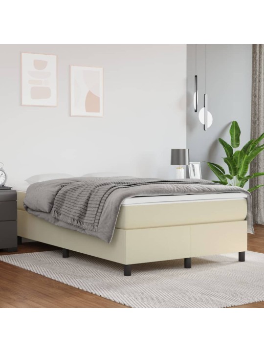 Rám postele krémový 120x200 cm umělá kůže