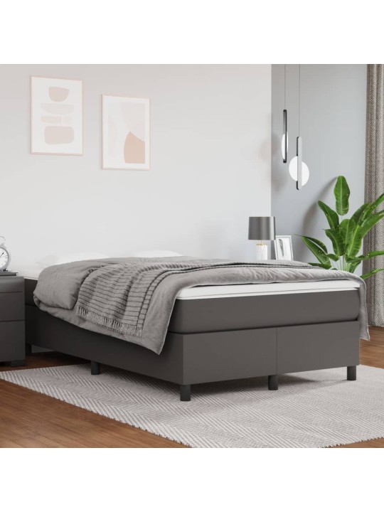 Rám postele šedý 120 x 200 cm umělá kůže
