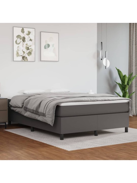 Rám postele šedá 140 x 200 cm umělá kůže