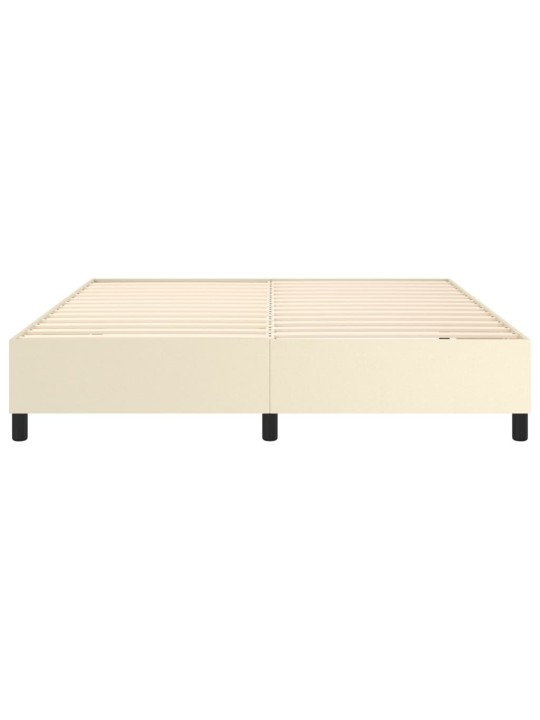 Rám postele krémový 160x200 cm umělá kůže
