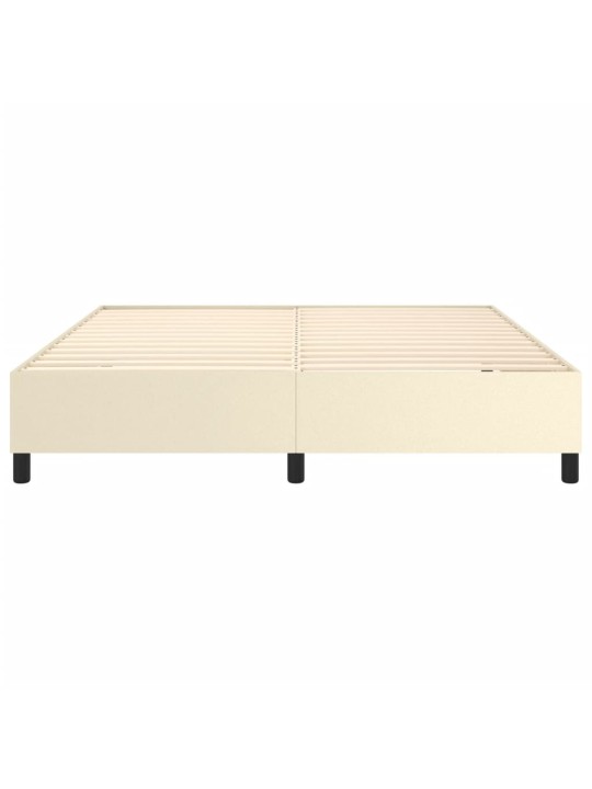 Rám postele krémový 180x200 cm umělá kůže