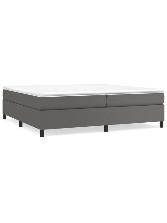 Rám postele šedá 200 x 200 cm umělá kůže