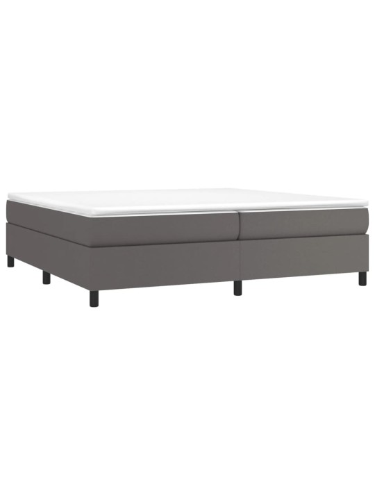Rám postele šedá 200 x 200 cm umělá kůže
