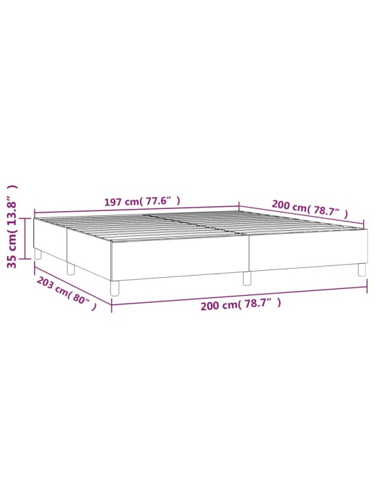 Rám postele šedá 200 x 200 cm umělá kůže