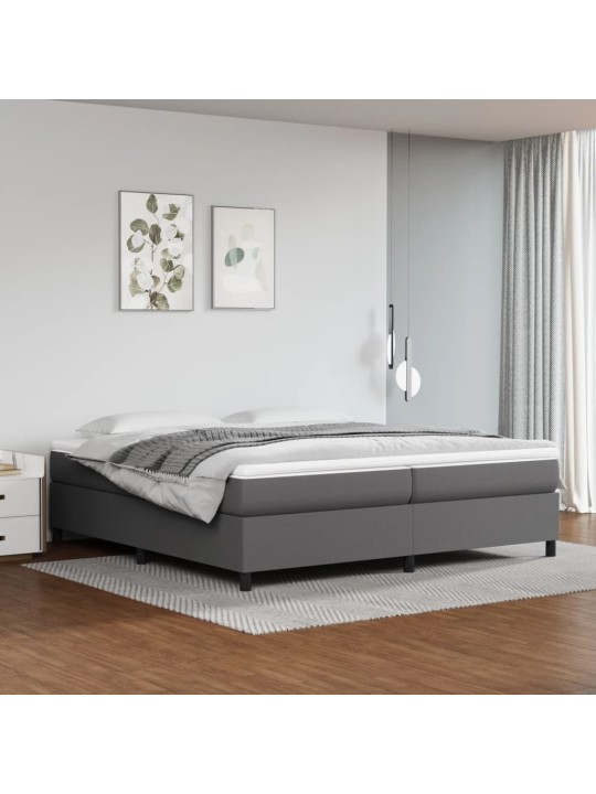 Rám postele šedá 200 x 200 cm umělá kůže