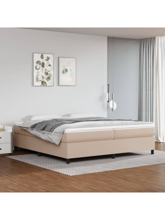 Rám postele cappuccino 200x200 cm umělá kůže