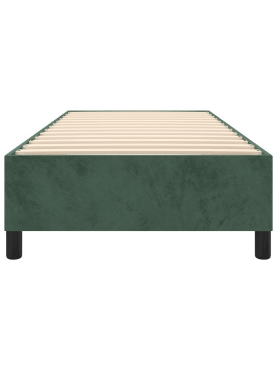 Rám postele bez matrace tmavě zelená 80 x 200 cm samet