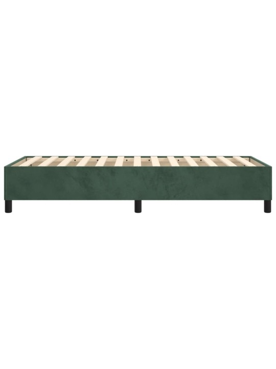 Rám postele bez matrace tmavě zelená 80 x 200 cm samet