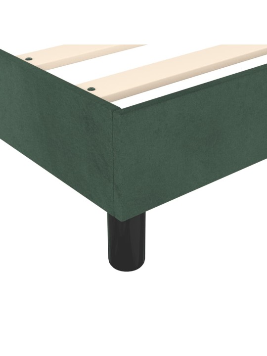 Rám postele bez matrace tmavě zelená 80 x 200 cm samet
