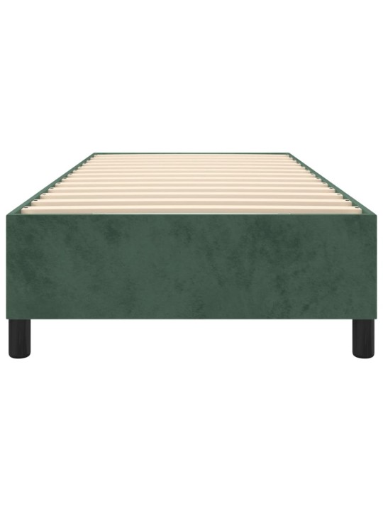 Rám postele bez matrace tmavě zelená 90 x 200 cm samet