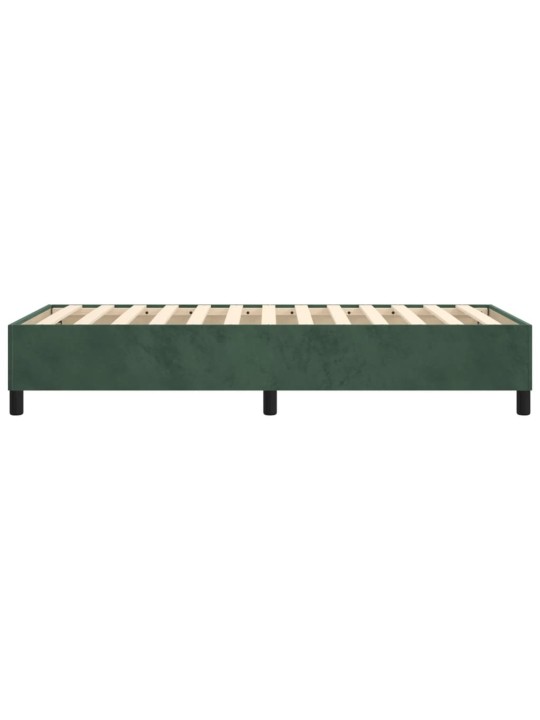 Rám postele bez matrace tmavě zelená 90 x 200 cm samet