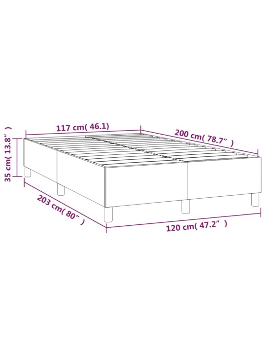 Rám postele bez matrace tmavě šedá 120 x 200 cm samet