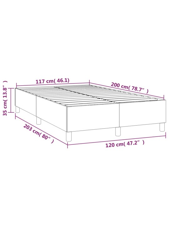 Rám postele bez matrace tmavě zelená 120 x 200 cm samet