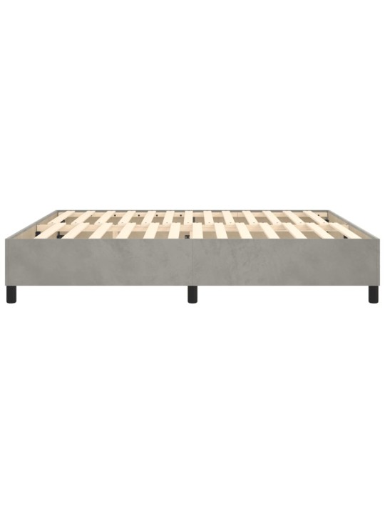 Rám postele bez matrace světle šedý 200 x 200 cm samet