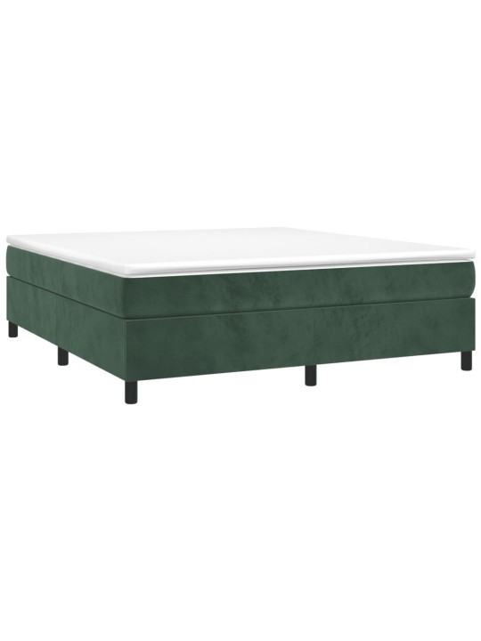 Rám postele bez matrace tmavě zelená 200 x 200 cm samet