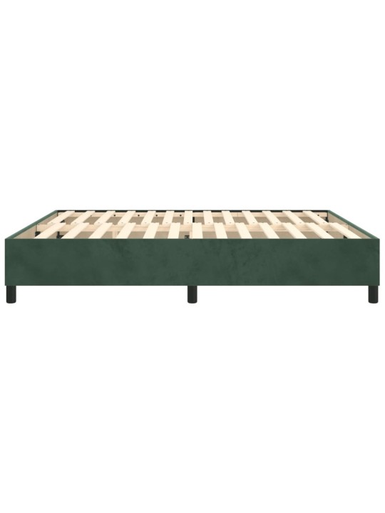 Rám postele bez matrace tmavě zelená 200 x 200 cm samet