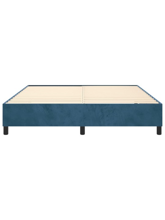Rám postele bez matrace tmavě modrý 200x200 cm samet