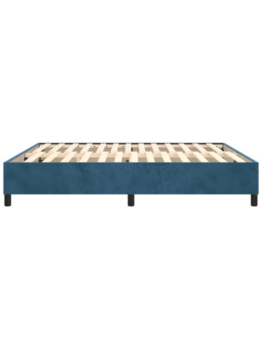 Rám postele bez matrace tmavě modrý 200x200 cm samet