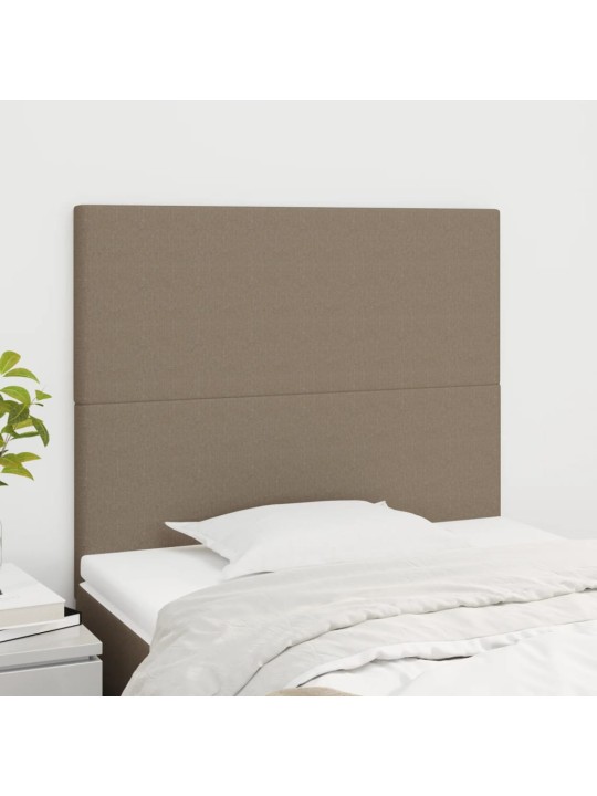 Čela postele 2 ks taupe 72 x 5 x 78/88 cm textil