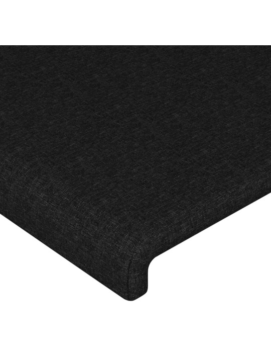 Čelo postele 2 ks černé 90x5x78/88 cm textil