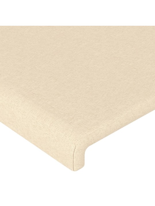 Čelo postele 2 ks krémové 100x5x78/88 cm textil