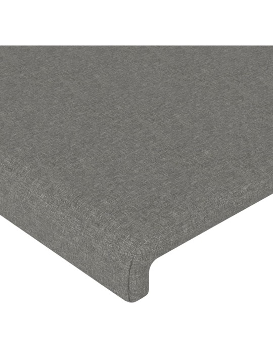 Čela postele 4 ks tmavě šedá 72 x 5 x 78/88 cm textil